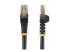6ASPAT5MBK - StarTech.com 5m CAT6A Ethernet Cable, 10 Gigabit Shielded Snagless RJ45 100W PoE Patch Cord, CAT 6A 10GbE STP Network Cable w/Strain Relief, Black, UL Certified Wiring/TIA - Flera vinklar