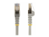 6ASPAT5MGR - StarTech.com 5m CAT6A Ethernet Cable, 10 Gigabit Shielded Snagless RJ45 100W PoE Patch Cord, CAT 6A 10GbE STP Network Cable w/Strain Relief, Grey, UL Certified Wiring/TIA - Flera vinklar
