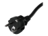 PXTEUC192M - StarTech.com 2 m nätsladd för dator, 16AWG, EU Schuko till C19, 16 A 250 V, svart ersättningsnätsladd, nätsladd för skrivare, strömförsörjningskabel för dator, nätsladd för bildskärm - Närbild